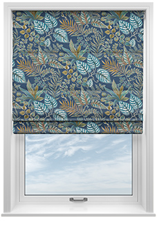 Paloma, Indigo - Twist&Fit Roman Blind